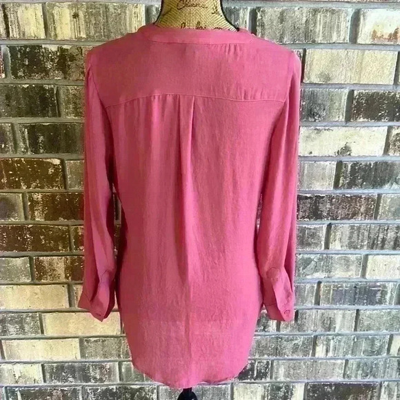 NWOT A.N.A women’s sheer peach long sleeve top size PM - Picture 7 of 13